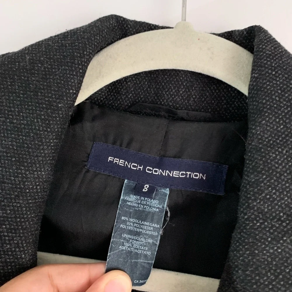 FRENCH CONNECTION | Classic Trench Wool Graphite 8